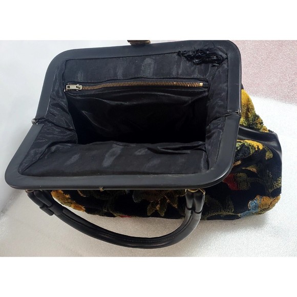 Tapestry Purse Unmarked Floral Design - Picture 11 of 16